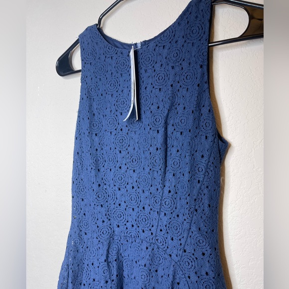 aqua bloomingdales nwt navy blue crotchet Size xs party cocktail Dress - Picture 2 of 7